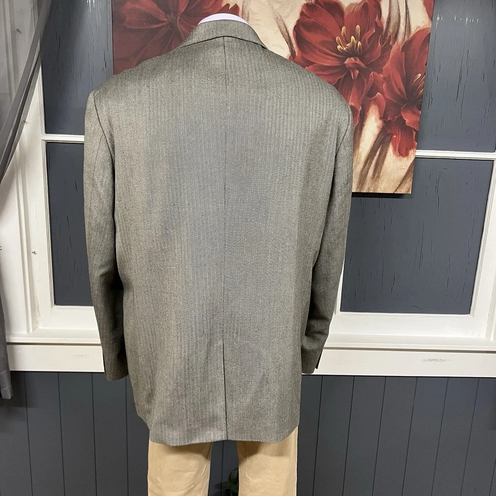 OAK HILL Big & Tall Blazer Sport Coat‎ Mens 2XLT (50/52L) Long Polyester Gray